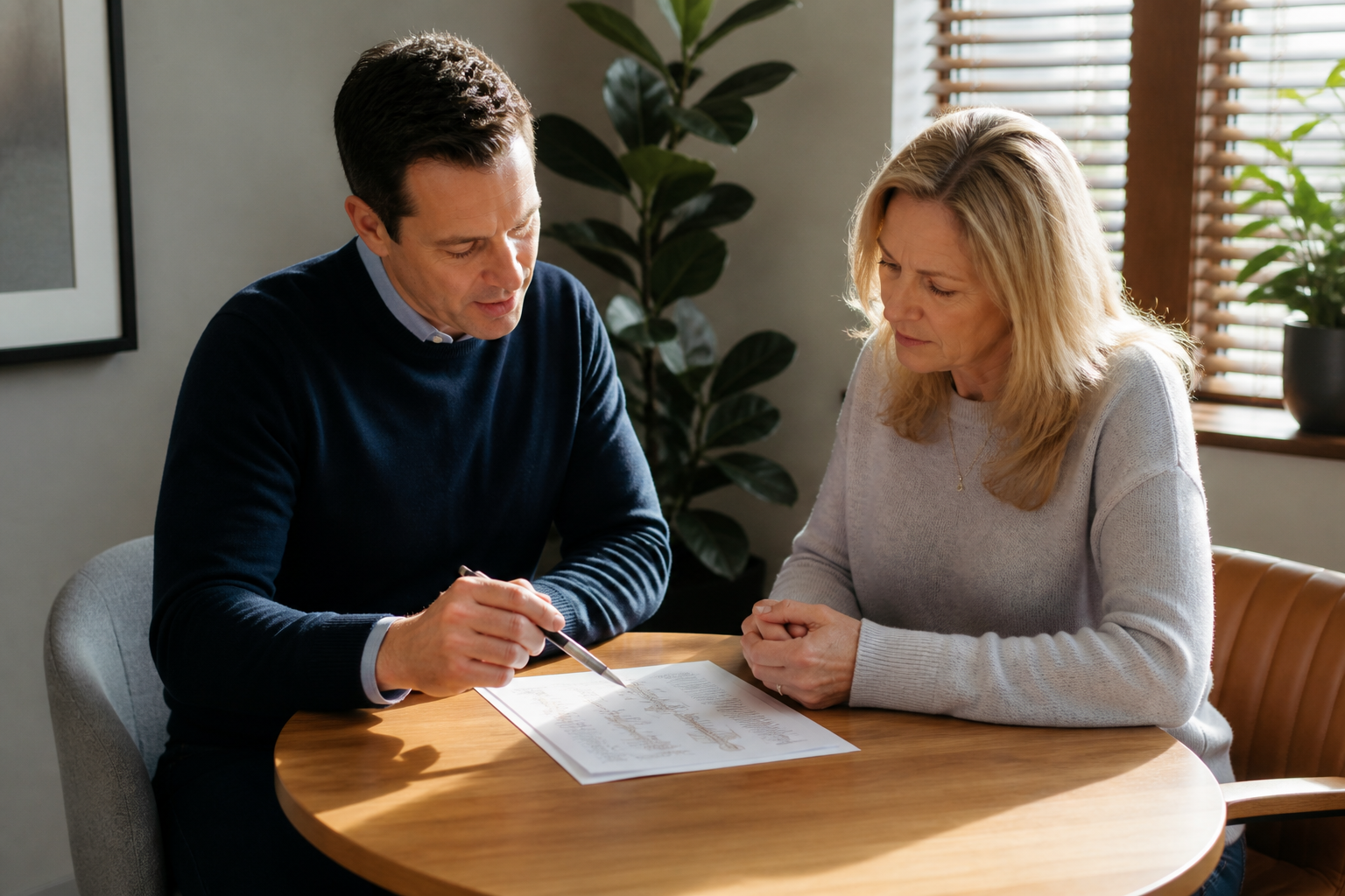 A doctor and patient reviewing findings together