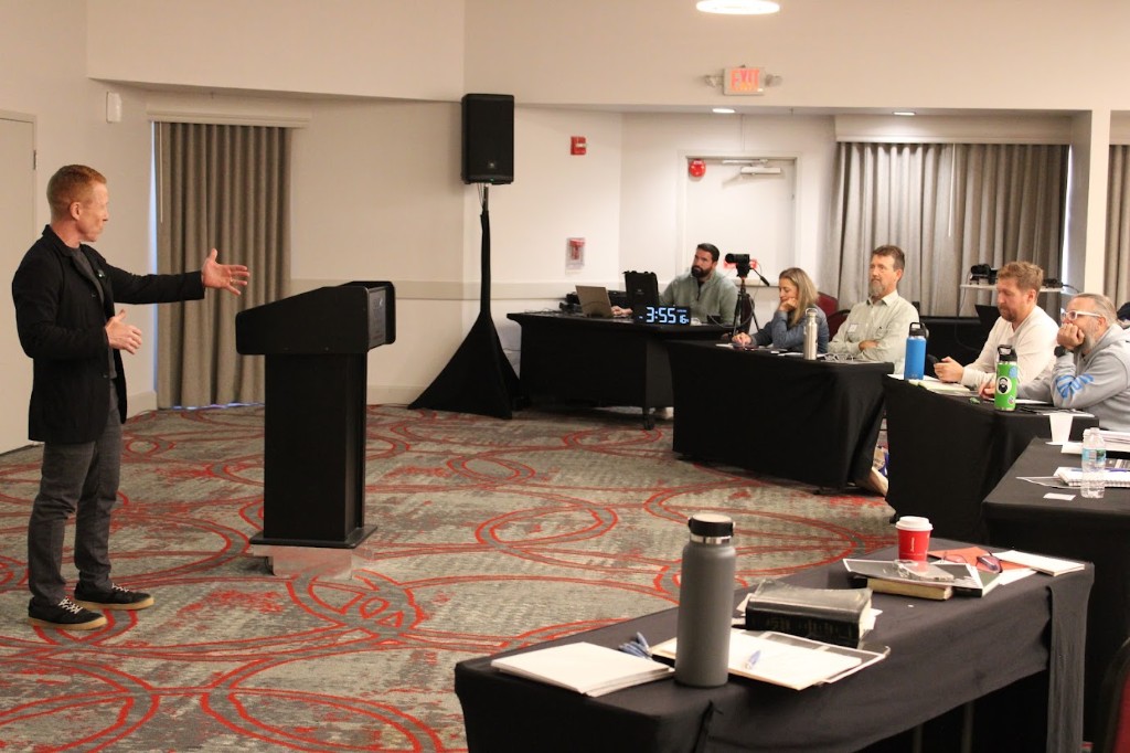 Teaching in the room at a C3 gathering